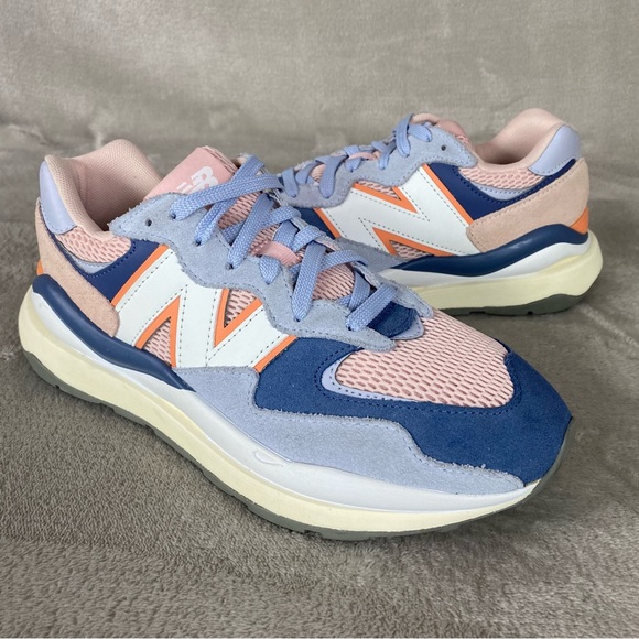 New Balance 57/40 Womens Running Shoes Size 10 Blue Pink Haze Suede Sneakers - Picture 3 of 9
